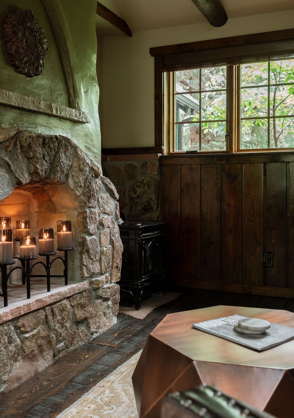 candelabra fireplace